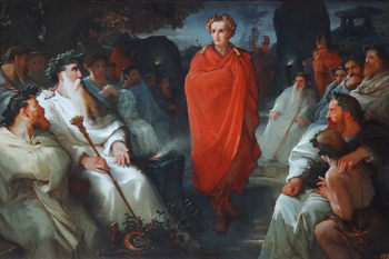 Caesar speaks with the druids